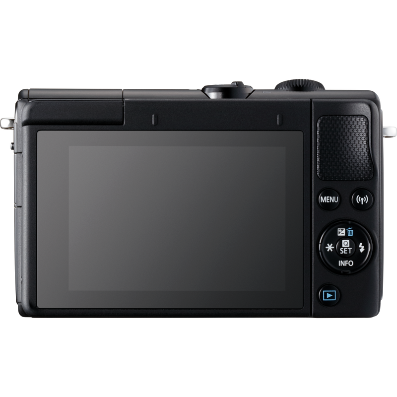 Canon EOS M100 Body - Black Produkt Sett bakfra