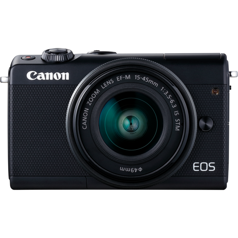 Comprar Canon EOS M100, Preto + Objetiva EF-M 15-45mm f/3.5-6.3 IS STM, Preto em Interrompido — Loja Canon Portugal