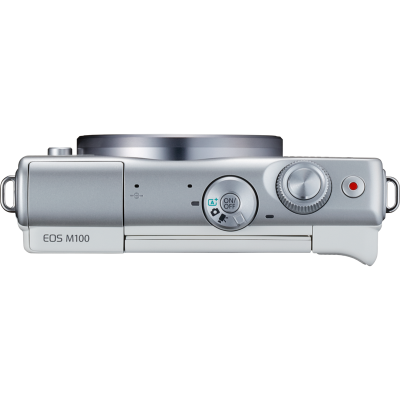 Canon EOS M100 con cuerpo blanco Producto Vista superior