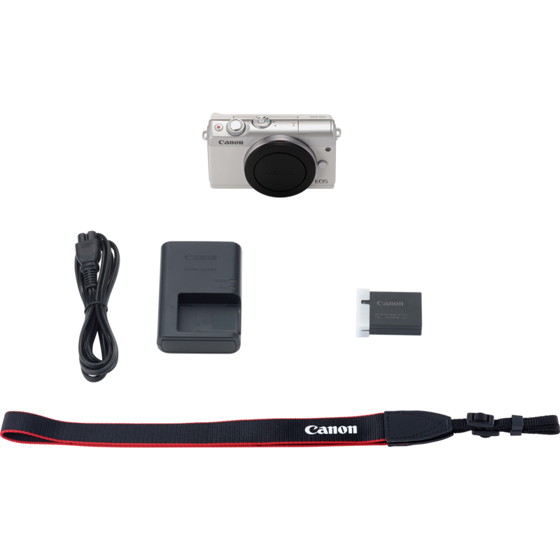 Canon EOS M100 con cuerpo blanco Producto Contenido del embalaje