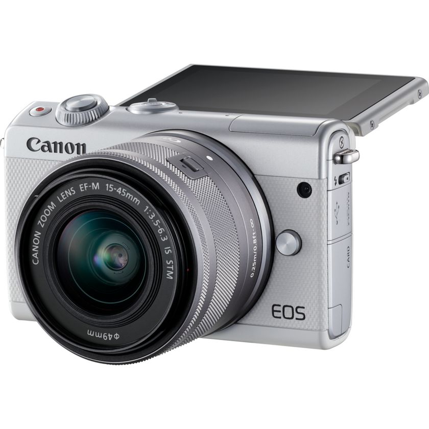 Buy Canon EOS M100 White + EF-M 15-45mm f/3.5-6.3 IS STM Lens