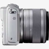 Canon EOS M100 Grey + EF-M 15-45mm f/3.5-6.3 IS STM Lens Silver Product Right View