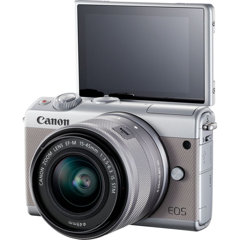 Buy Canon EOS M100 Grey + EF-M 15-45mm f/3.5-6.3 IS STM Lens