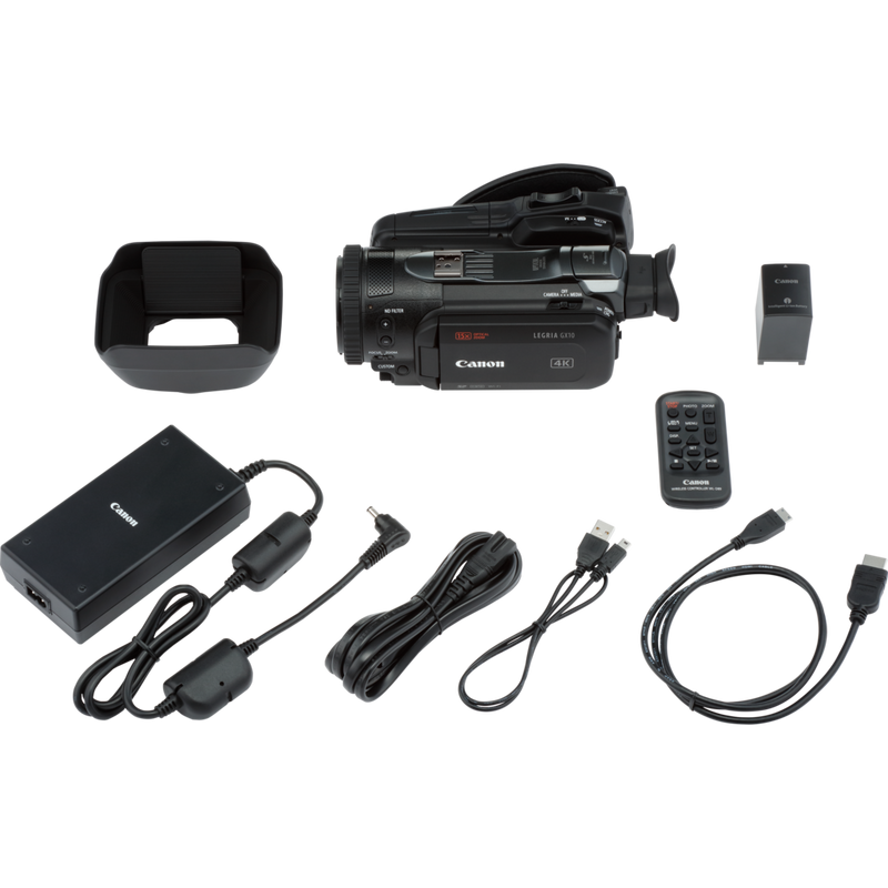 Canon LEGRIA GX10 Front Left View on Tripod