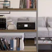 Canon PIXMA TS6150 - Noir Sur l'étagère d'une vitrine, dans une maison