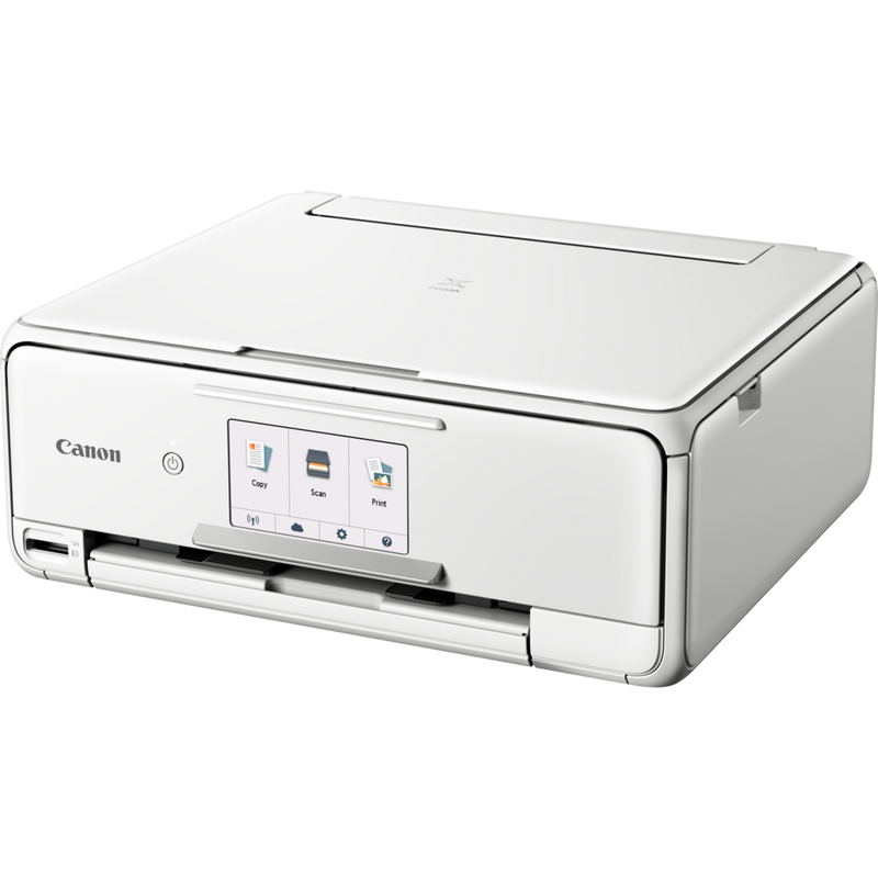 Canon PIXMA TS8151 - White Produkt Sett skrått forfra