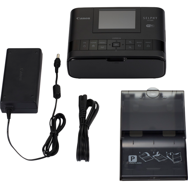 Canon SELPHY CP1300 – Schwarz Produkt Lieferumfang