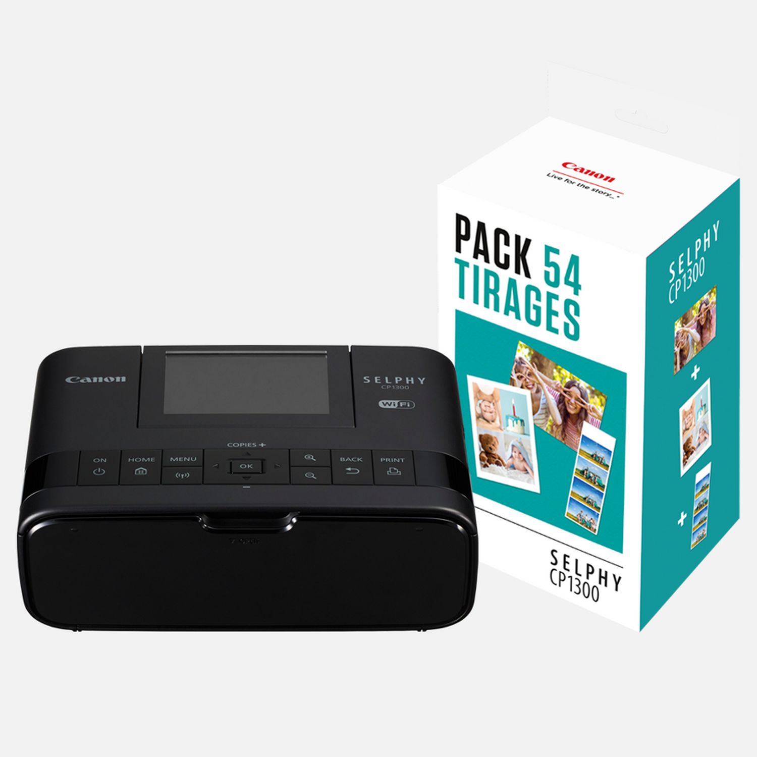 tienda Profecía martes Compra Impresora fotográfica portátil en color Canon SELPHY CP1300 (negro)  + pack de tinta de color y papel — Tienda Canon Espana
