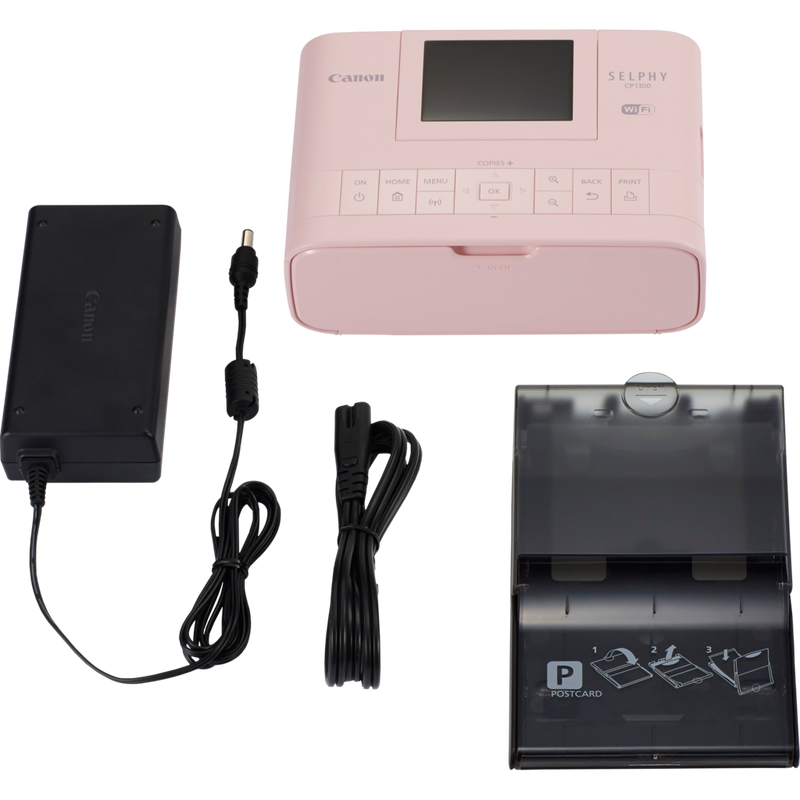 Canon SELPHY CP1300 - Rose Produits Produit avec le contenu de la boîte