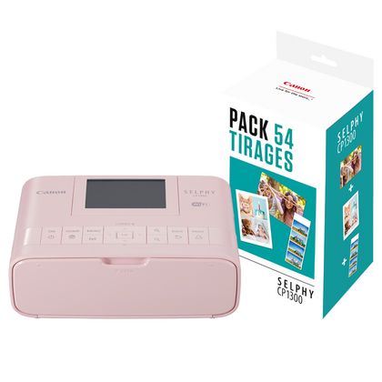 Stampante fotografica portatile Canon SELPHY CP1300 a colori, rosa + Set  inchiostro colore/carta in È fuori catalogo — Canon Italia Store