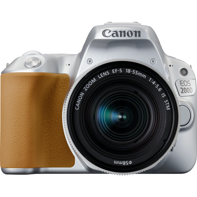 Canon EOS 200D Silver + EF-S 18-55mm f/4-5.6 IS STM Lens Silver