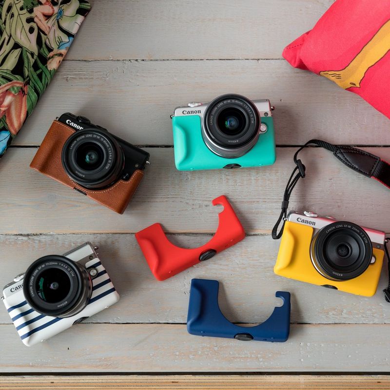 Canon EOS M100 Body - Black  Kameraene med fargerike frontdeksler