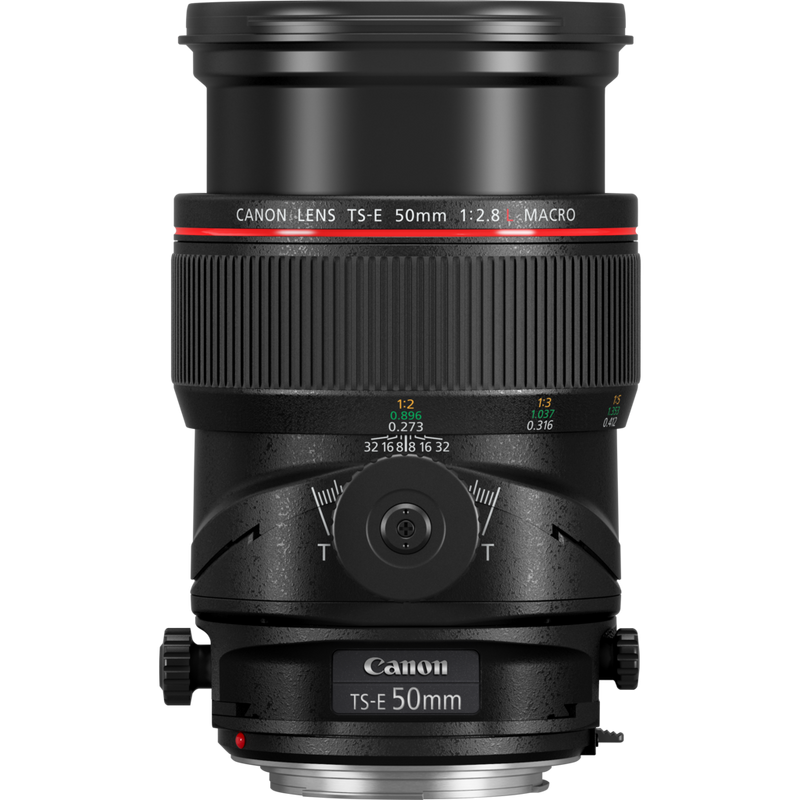 Canon TS-E 50mm f/2.8L Macro Lens Product Front View extended lens