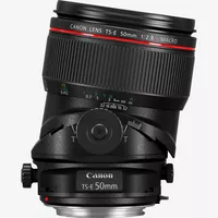 Canon TS-E 50mm f/2.8L Macro Lens Product Front View tilted towards right
