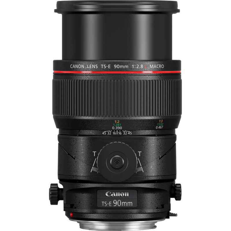 Canon TS-E 90mm f/2.8L MACRO Lens Product Front View extended lens