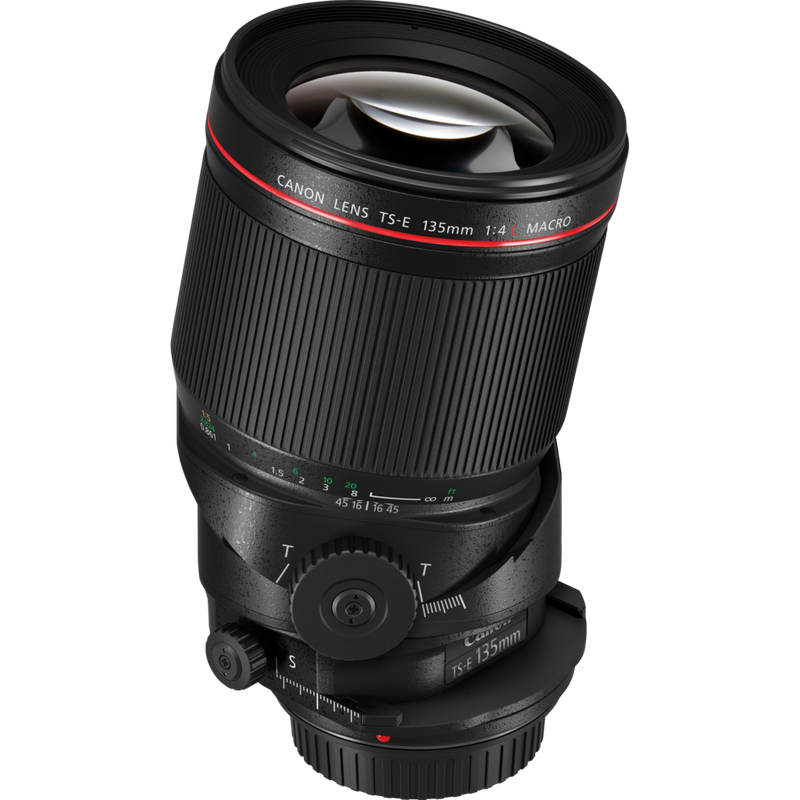 Objectif Canon TS-E 135mm f/4L MACRO Produits Vue avant inclinée vers la droite