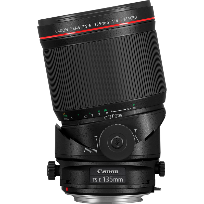 Objectif Canon TS-E 135mm f/4L MACRO Produits Vue avant inclinée vers la gauche