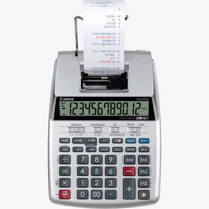 Online calculator top with printout