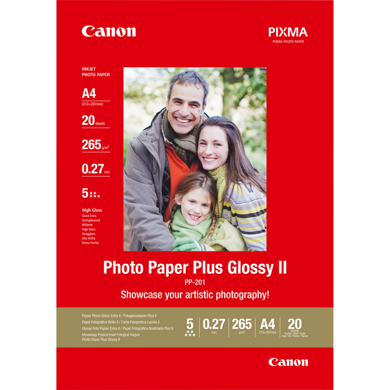 Papier Photo Brillant Extra II A4 Canon PP-201 - 20 Feuilles Dans ...