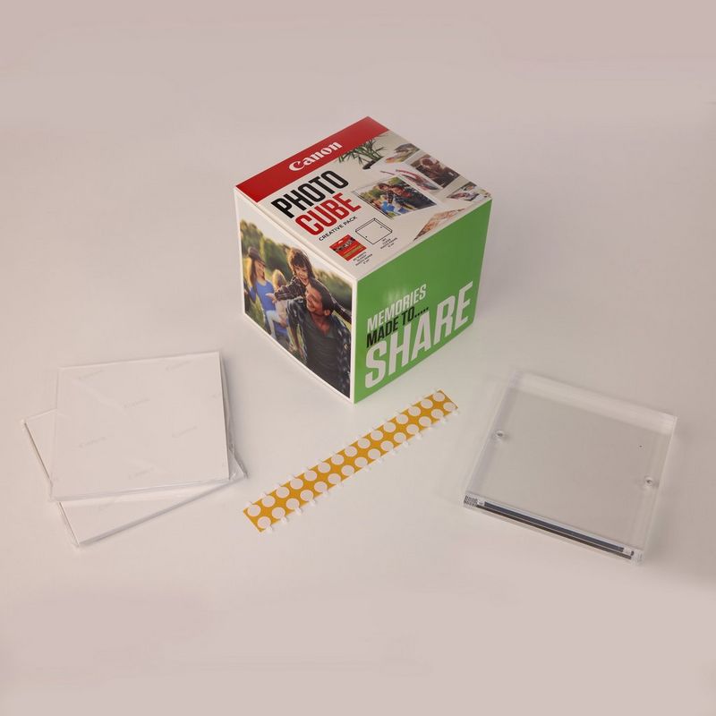 Canon Photo Cube e cornice + carta fotografica lucida Plus Glossy II PP-201  da 5x5 (40 fogli) - Pacchetto creativo, verde — Canon Italia Store