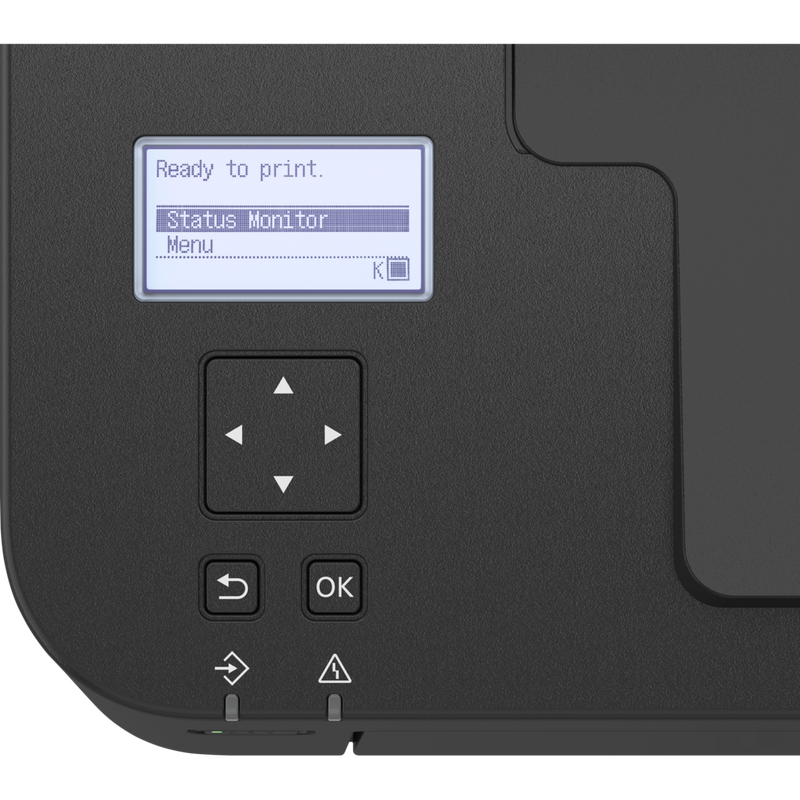 Monochromatyczna drukarka laserowa Canon i-SENSYS LBP162dw Produkt Zbliżenie ekranu LCD i przycisków