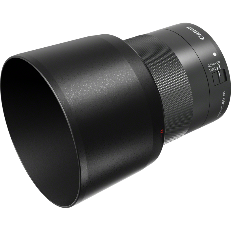 Canon ES-60 Lens Hood Product on Lens