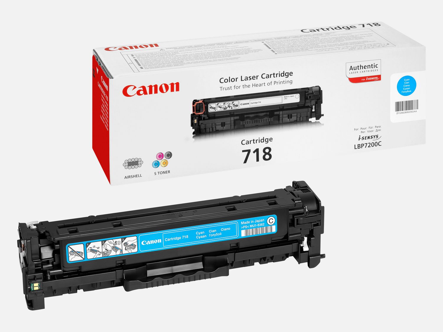 Cartouche toner cyan Canon 718C
