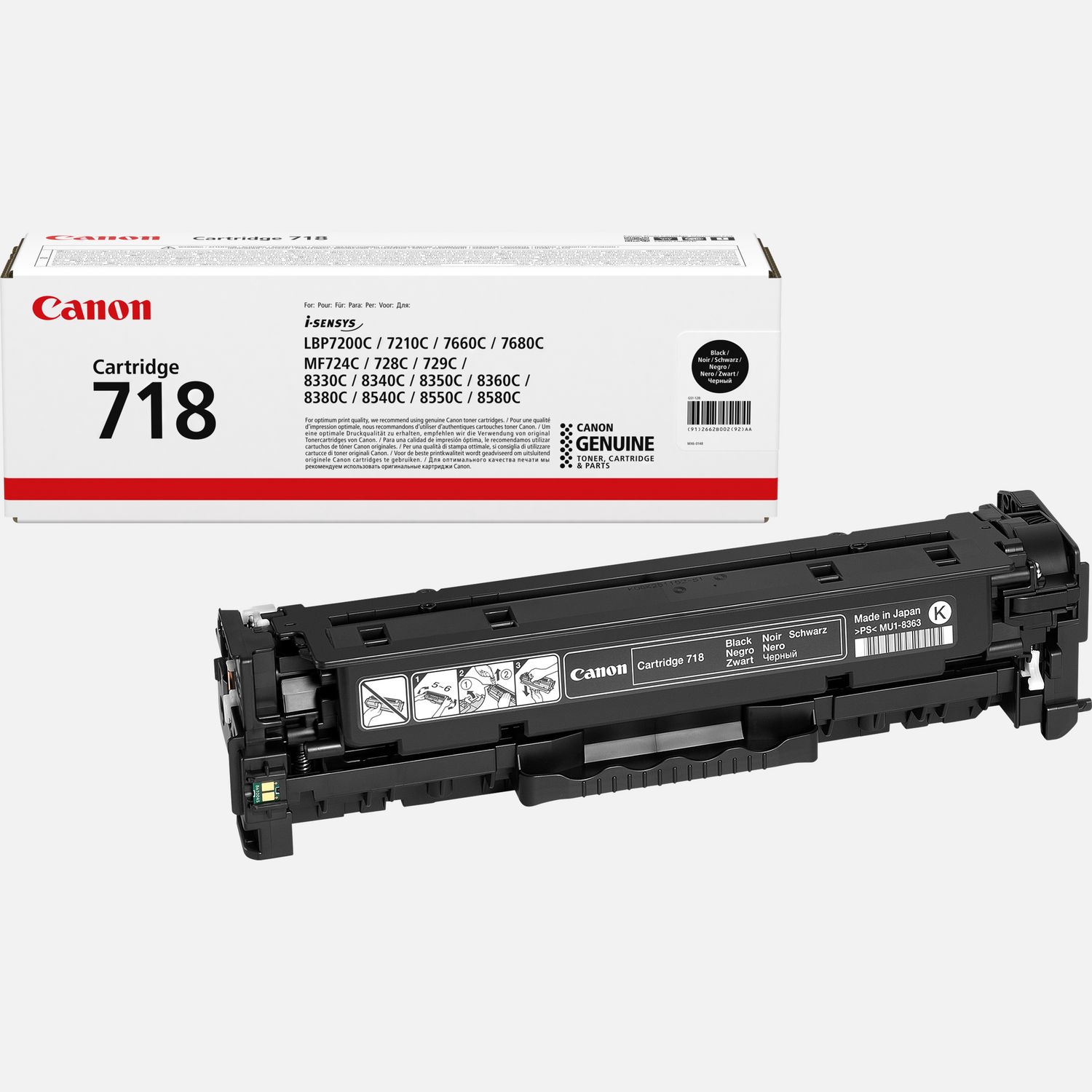 Canon 718BK Black Toner Cartridge