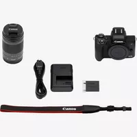 Canon EOS M50 Gehäuse + EF-M 18-150mm IS STM – Schwarz Produkt Lieferumfang