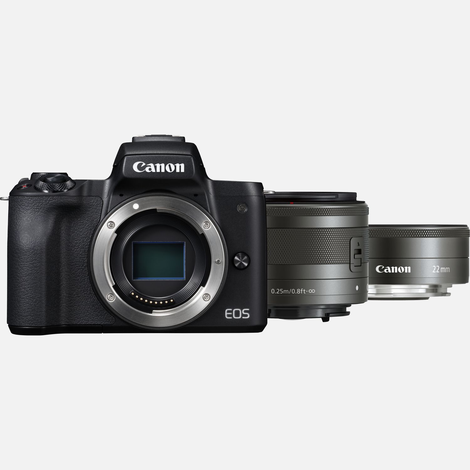 Canon EOS M50 Body EF-M 15-45mm IS STM + EF-M 22mm f/2 STM zwart in met Wi-Fi — Canon Belgie Store