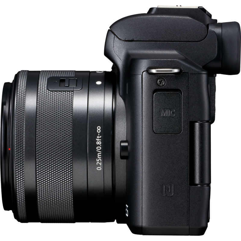 Canon EOS M50 für Wechselobjektive im Videokonferenz-Kit Produkt Ansicht von links