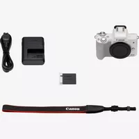 Canon EOS M50 Body - White Product What's in the Box