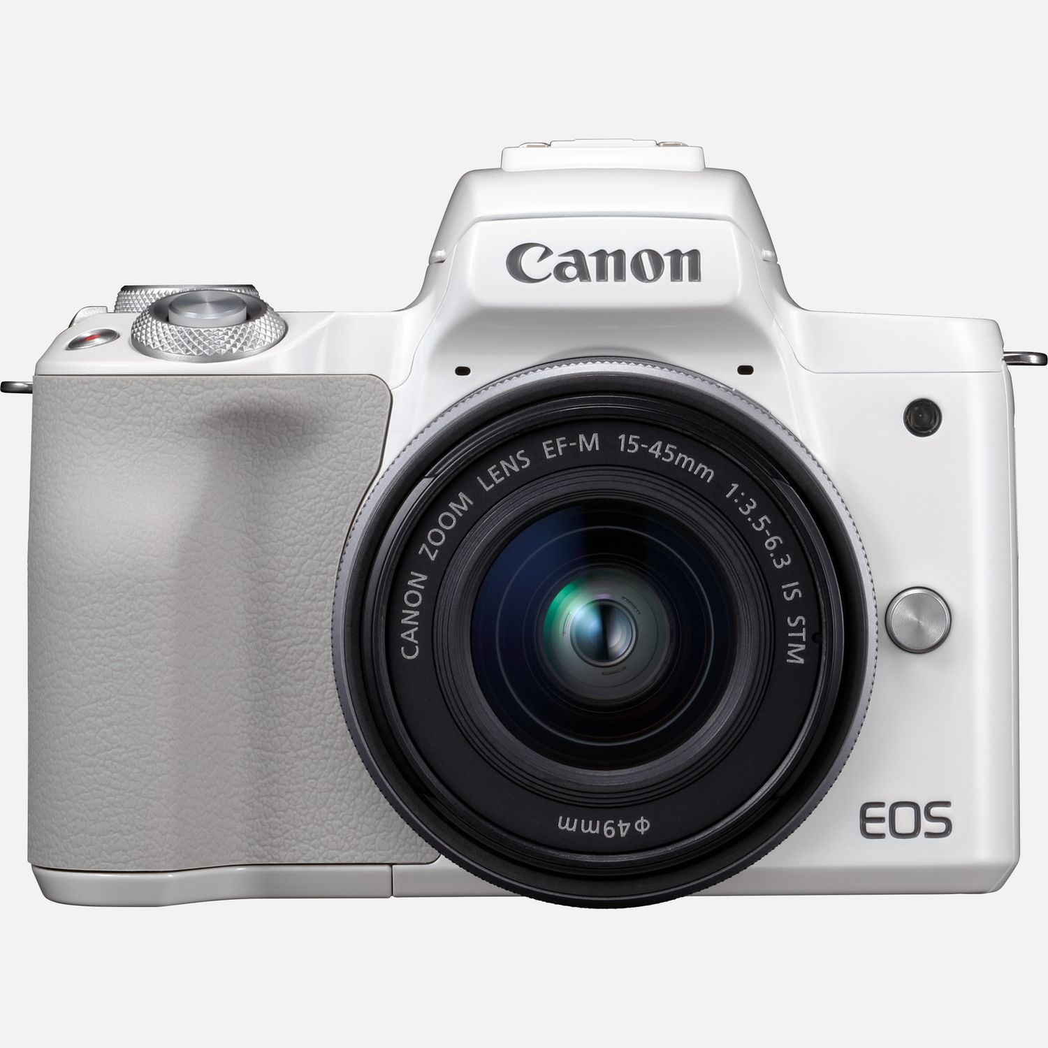 Appareil photo hybride - Canon EOS M50 Blanc + objectif EF-M 15-45mm STM Argent
