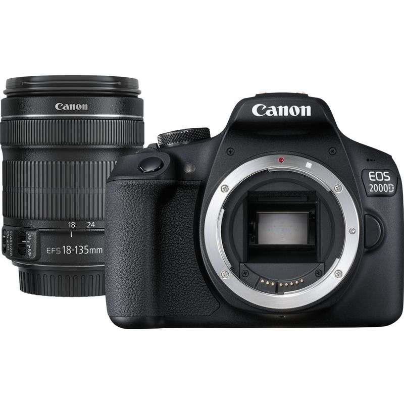 Canon EOS 2000D Rebel T7 DSLR Kamerapaket med lins, filter, väska,  minneskort och rengöringsset