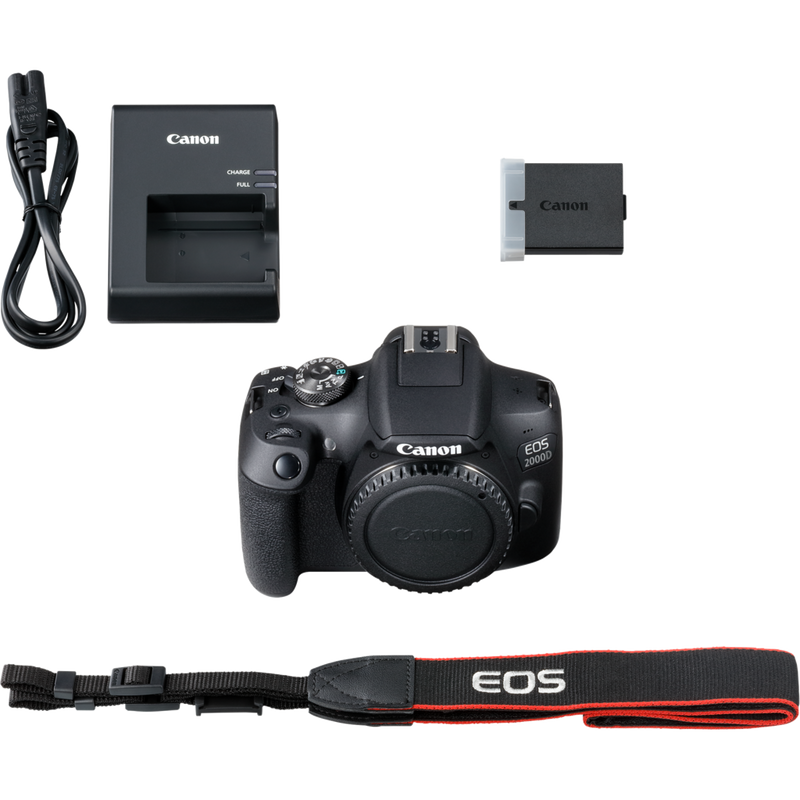 Boîtier Canon EOS 2000D Produits Contenu de la boîte