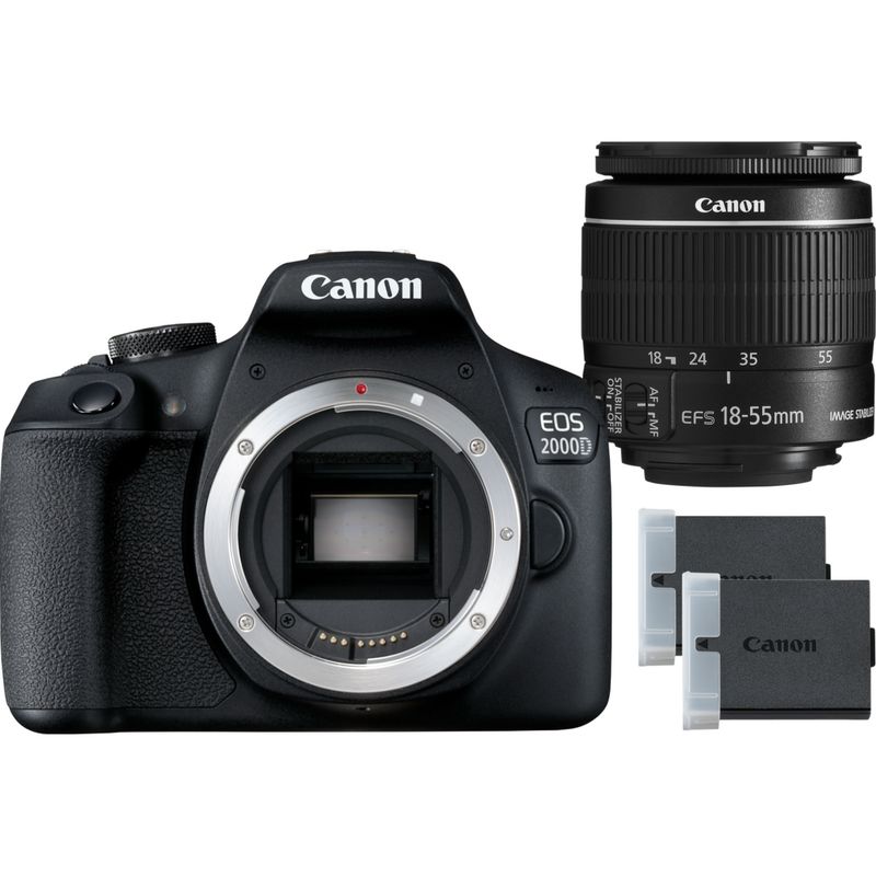 Canon EOS 2000D / Rebel T7 DSLR Camera + 18-55mm Lens+ 30 Piece Accessory  Bundle 