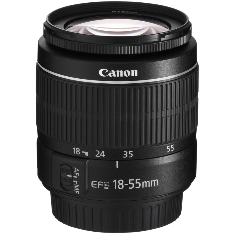 Canon Refurbished EF-S 18-55mm DC III Lens Product Top View