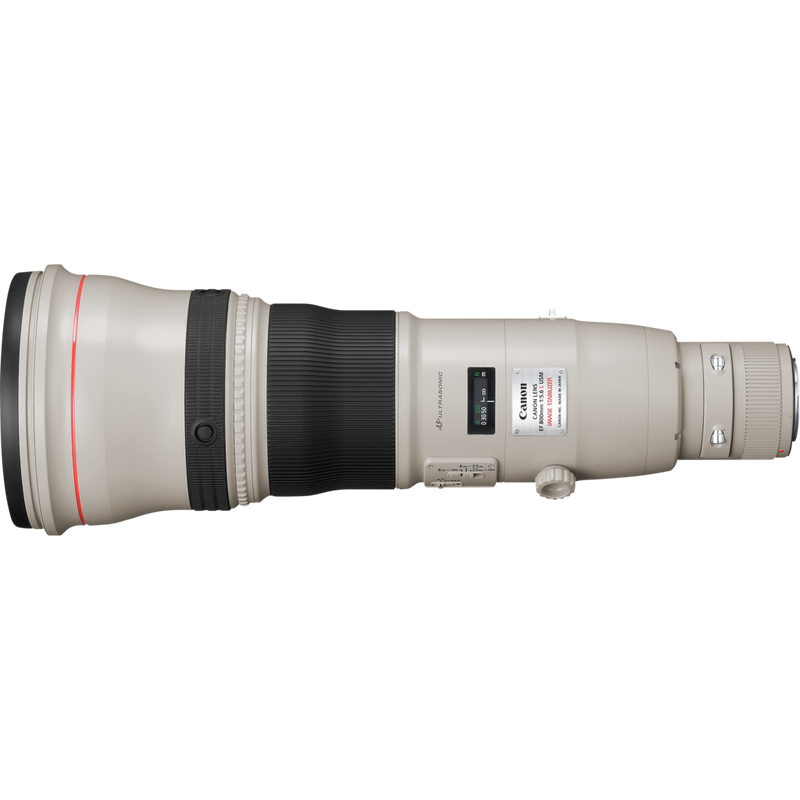 Canon EF 800mm f/5.6L IS USM-objektiv Produkt Set fra venstre