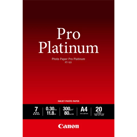 Canon PT-101 Pro Platinum Photo Paper A4 - 20 Sheets