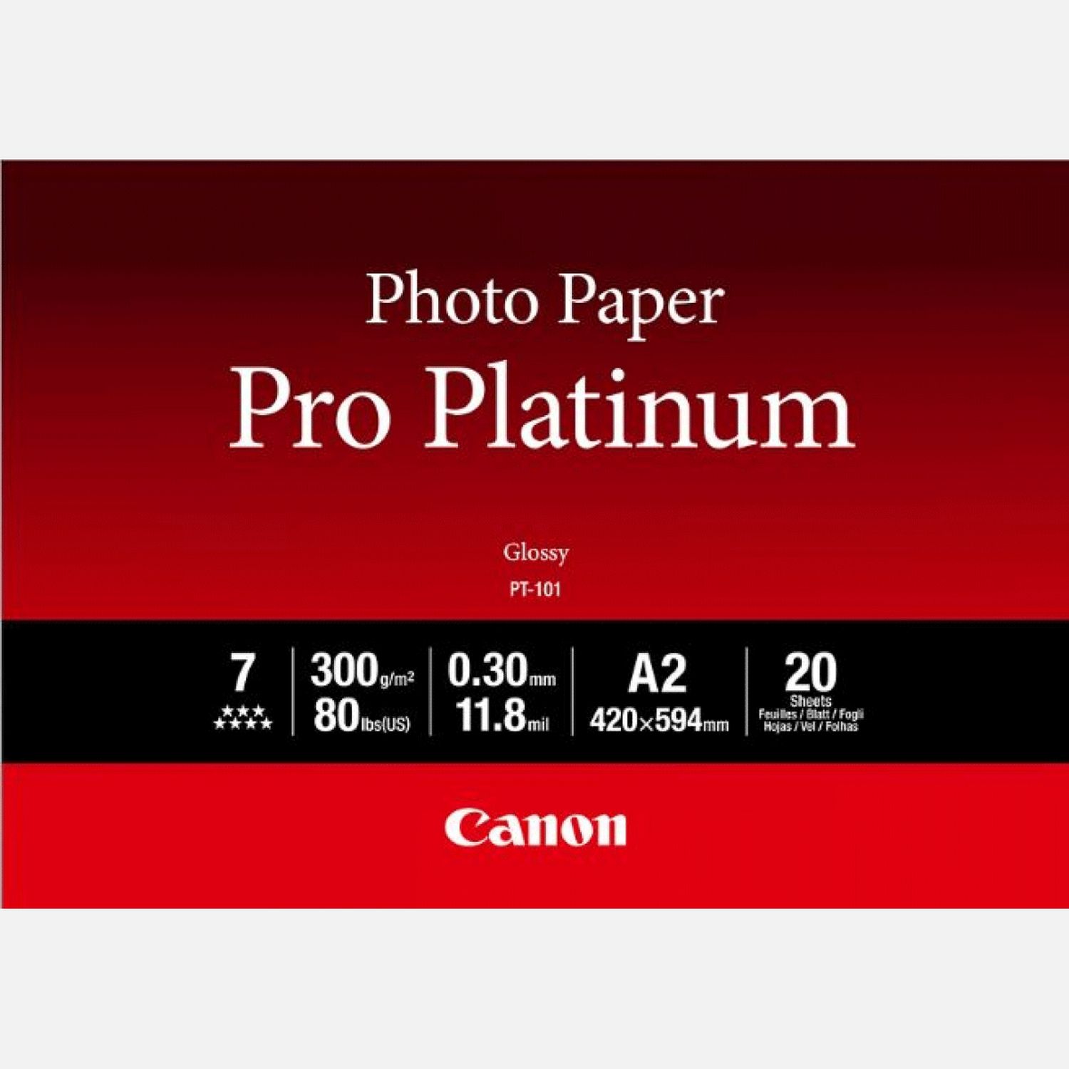jam Supermarkt Mier Canon PT-101 Pro Platinum Photo Paper A2 - 20 vel in Fotopapier — Canon  Belgie Store