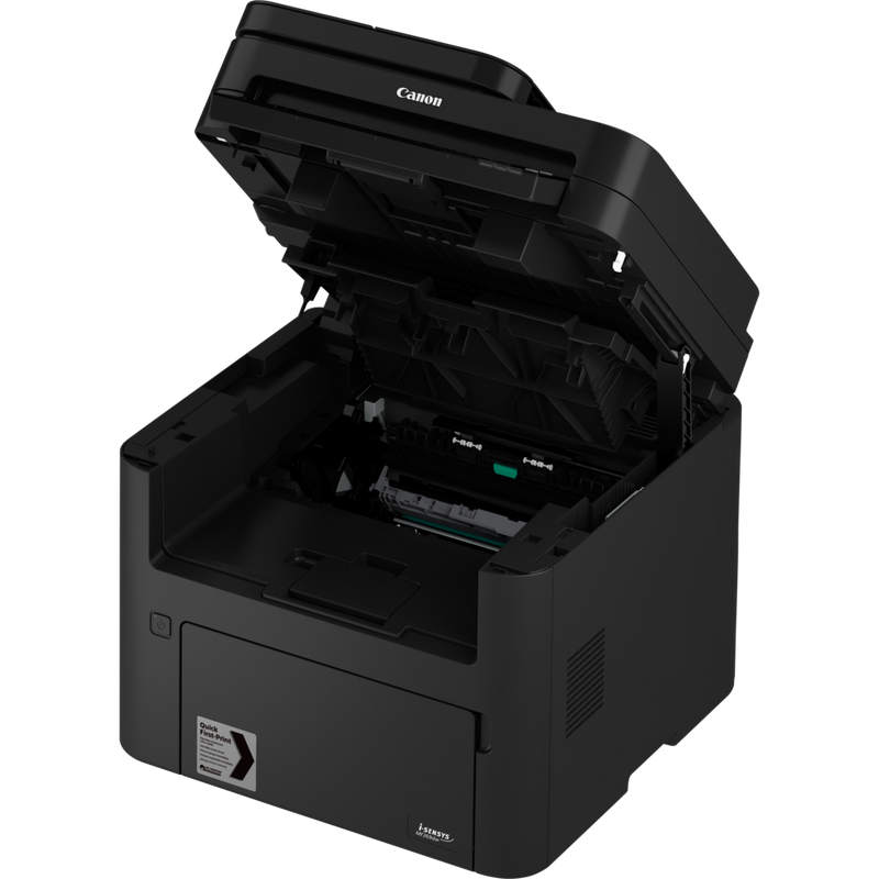 Urządzenie wielofunkcyjne Canon i-SENSYS MF269dw z laserową drukarką monochromatyczną Produkt Widok z góry – otwarta drukarka