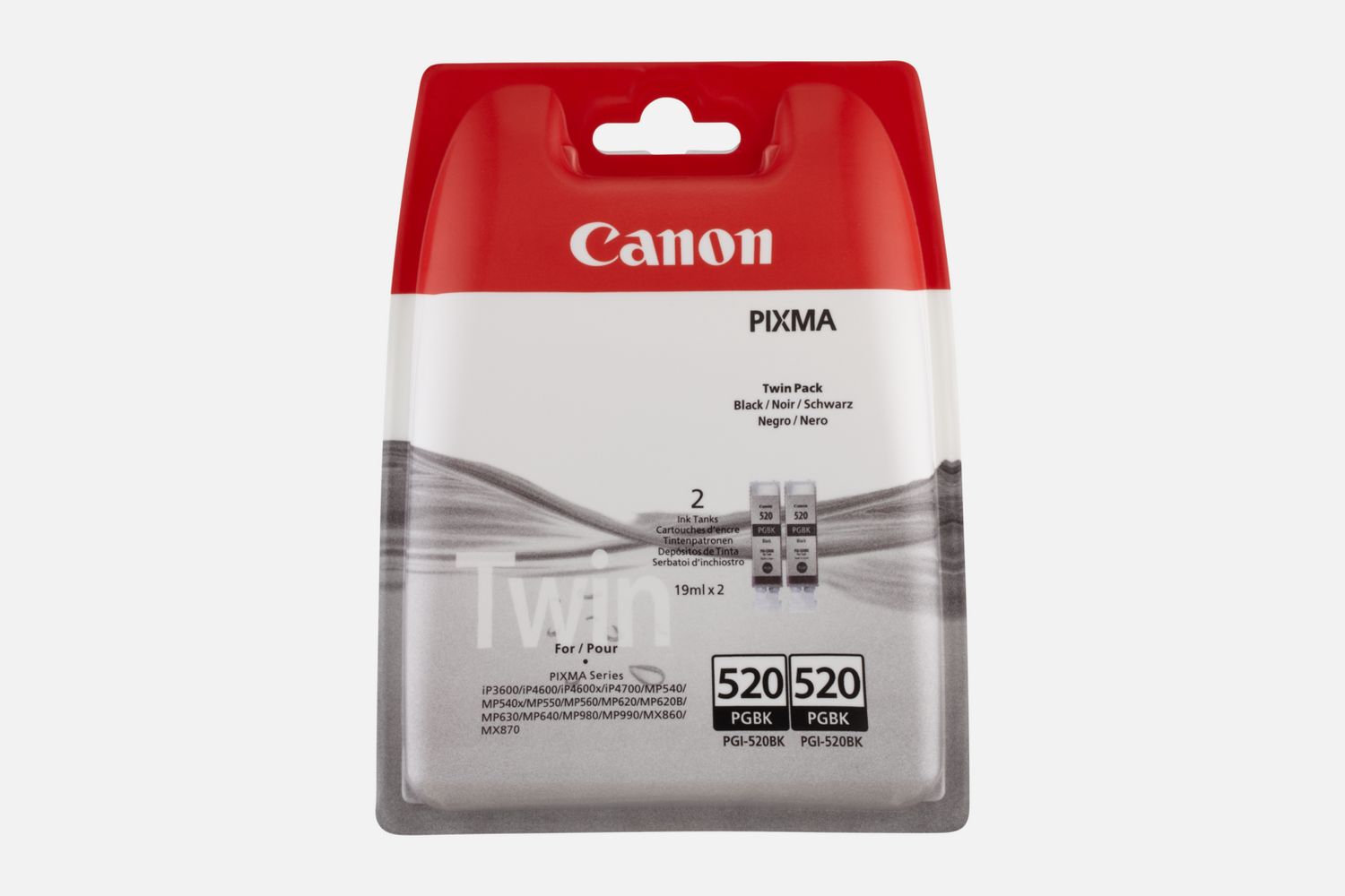 Original Canon PGI-520 Black Ink Cartridges- 2 Pack