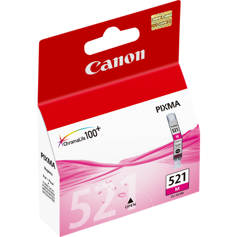 Cartucho de tinta magenta Canon CLI-521M Producto Vista izquierda