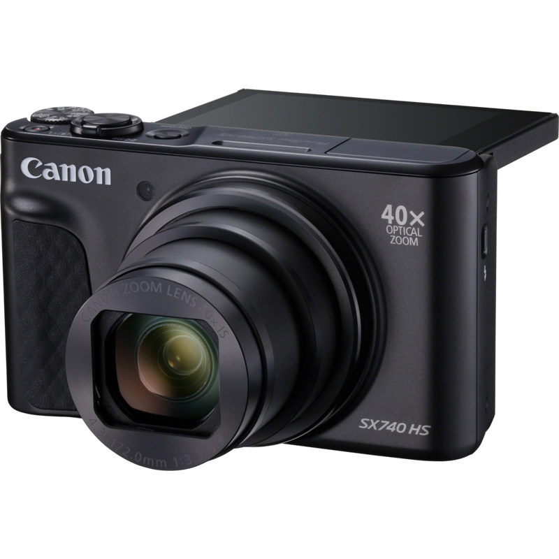 Canon PowerShot SX740 HS: negro Producto Vista frontal