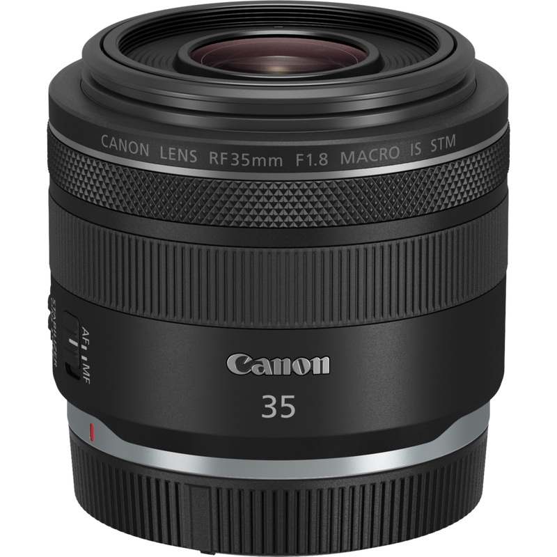 【良品】Canon RF35mm F1.8 Macro IS STM 2973C005_RF35mm-Slant-with-cap