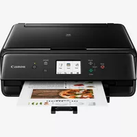 Multifonction 3-en-1 Canon PIXMA TS6250, Noir Produit Vue avant, montrant le bac à papier déplié