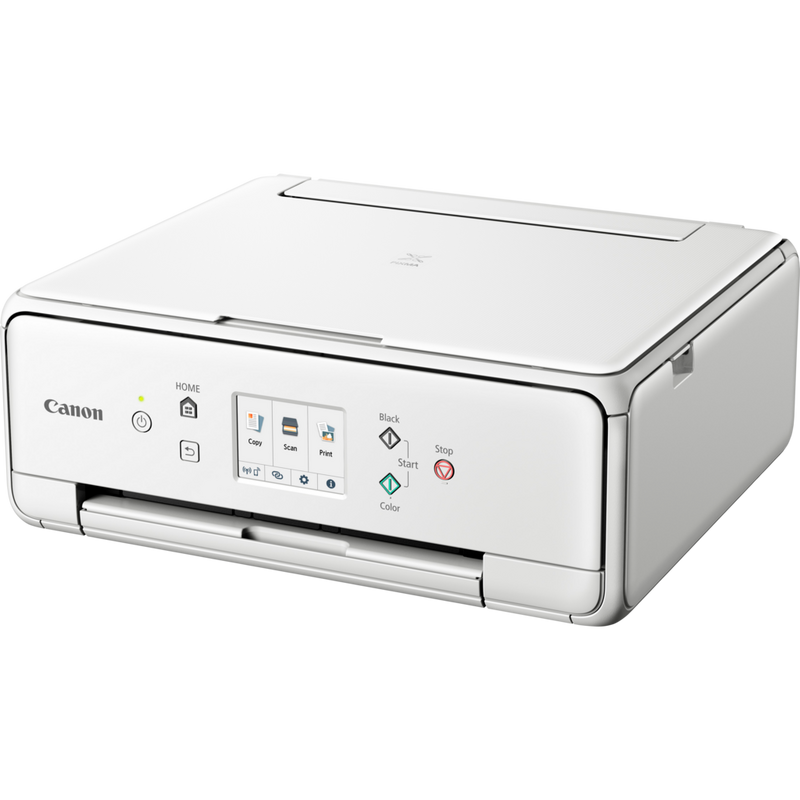 Multifonction 3-en-1 Canon PIXMA TS6251, Blanc Produit Vue avant inclinée