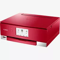 Multifonction 3-en-1 Canon PIXMA TS8252, Rouge Produit Vue avant inclinée