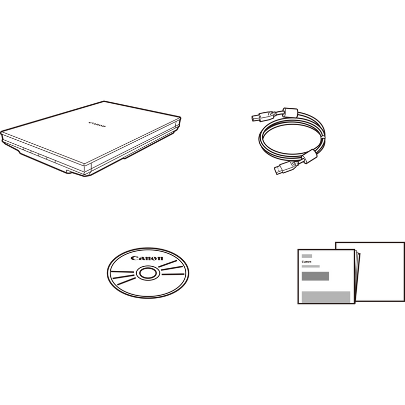 Scanner à plat Canon CanoScan LiDE 300, Noir Produits Contenu de la boîte