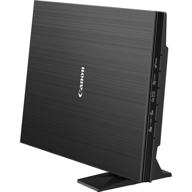 Scanner à plat Canon CanoScan LiDE 400, Noir Produits Vue avant gauche du produit posé sur un support